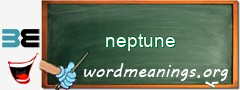 WordMeaning blackboard for neptune